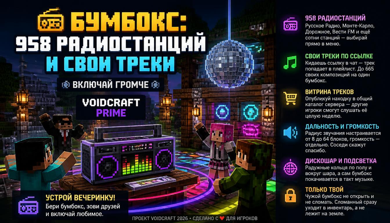 📻 Бумбокс: 958 радиостанций и свои треки