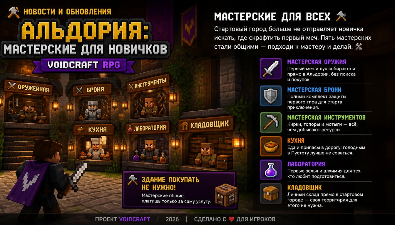 🔨 Альдория: мастерские для новичков